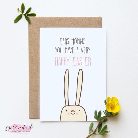 Funny Easter Pictures, Funny Easter Cards, Easter Puns, Easter Bunny Cards, Happy Easter Funny, Funny Easter Eggs, Pun Cards, Bunny Cards, Easter Funny