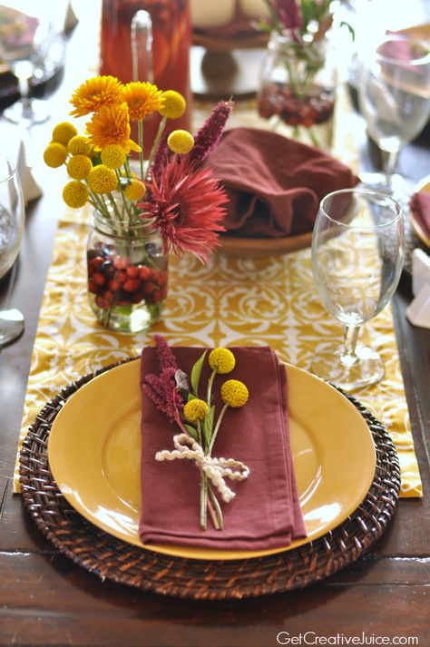 Cranberry Wedding Colors, Cranberry Mustard, Mustard Wedding, Holiday Tablescape, Fancy Table, Creative Juice, Holiday Table Settings, Holiday Tablescapes, Thanksgiving Table Settings