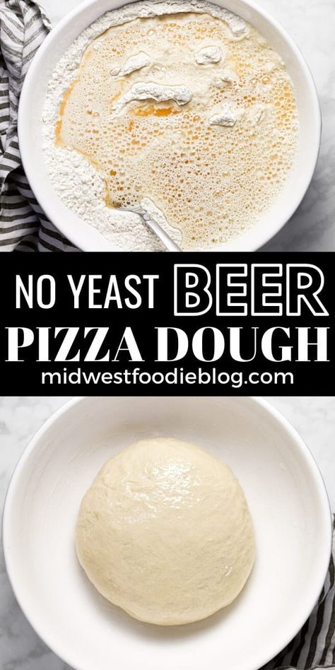 Beer Pizza Dough Recipe, March Meals, Beer Pizza Dough, Pizza Dough Ingredients, No Yeast Pizza Dough, Best Pizza Dough Recipe, Pizza Oven Recipes, Best Pizza Dough, Pizza At Home