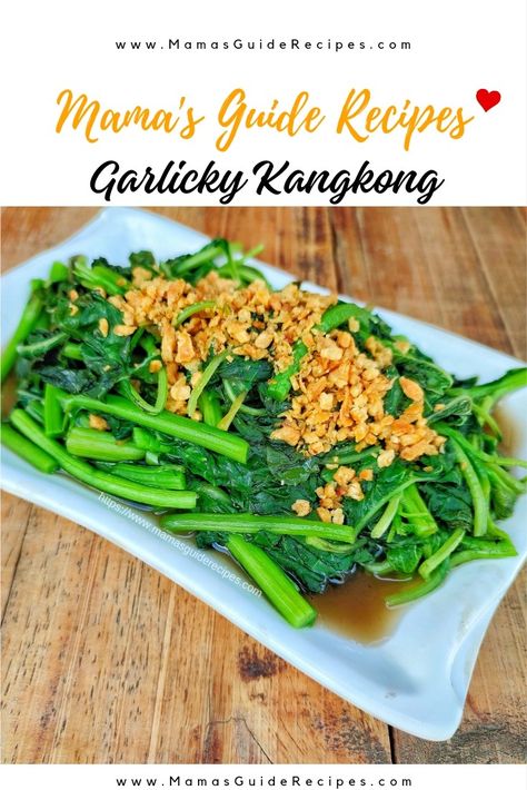 Kangkong Recipe, Chicken Inasal Recipe, Filipino Vegetable Recipes, Kong Recipes, Easy Filipino Recipes, Drinks Ideas, Vegetable Side Dish, Vegetable Dish, Nut Recipes