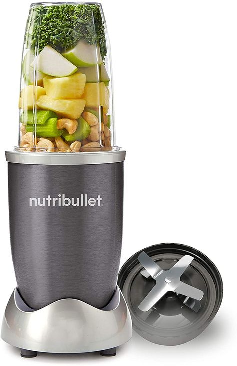 NUTRiBULLET NBR-0509 600 Series Starter Kit - Nutrient Extractor High Speed Blender - 600 W - Graphite : Amazon.co.uk: Home & Kitchen Nutritious Smoothies, Smoothie Makers, Magic Bullet, Frozen Fruit, Nutribullet Blender, Shopping Basket, Nutrition Recipes, Juicer, Starter Kit