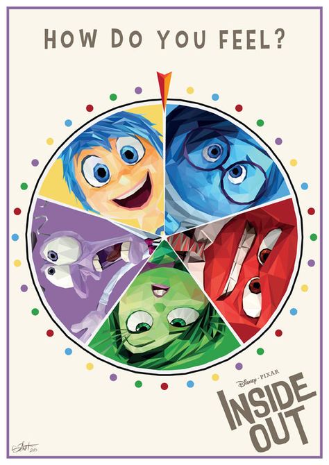 Inside Out Poster Graphic Design, Inside Out Graphic Design, Inside Out Feelings, Inside Out Illustration, Inside Out Aesthetic, Inside Out 2, Inside Out Poster, Inside Out Emotions, Movie Inside Out