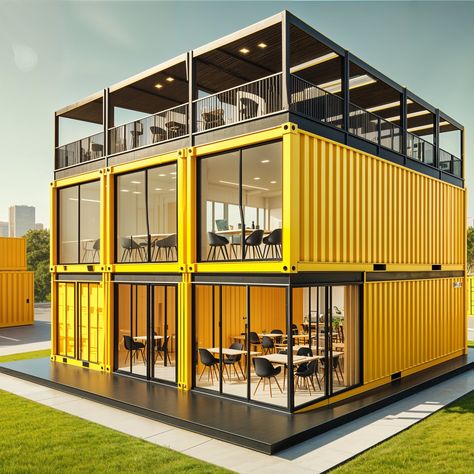 Office spaces don't have to be boring! 🚀 Transform your work environment with our stylish and sustainable Container Office Cabin. Find out how this portable and modular solution can work for your business. 👉 https://www.samanportable.com/product/container-office-cabin/ #constructions #realestate #homeimprovements #containerhouses #portablecabins #containerhomes #portableoffice Container Concept, Open Business, Container Living, Office Cabin, Portable Cabins, Container Office, Container Buildings, Casa Container, Container Design