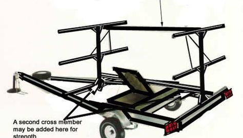 Jon Boat Trailer, Diy Canoe, Kayaking Essentials, Canoe Trailer, Kayak Transport, Kayak Storage Rack, Utility Boat, Kayak Trailer, Cruiser Boat