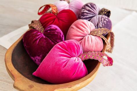 Velvet Hearts, Crystal Votive Candle Holders, Colorful Centerpieces, Large Pumpkin, Wedding Shower Decorations, Wholesale Home Decor, Velvet Heart, Velvet Pumpkins, Madison Wisconsin