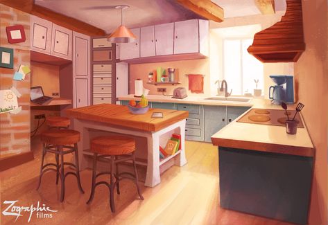 Anime Kitchen, Kitchen Background, Anime House, Wallpaper Kitchen, Episode Interactive Backgrounds, Anime Places, Episode Backgrounds, Scenery Background, Anime Room