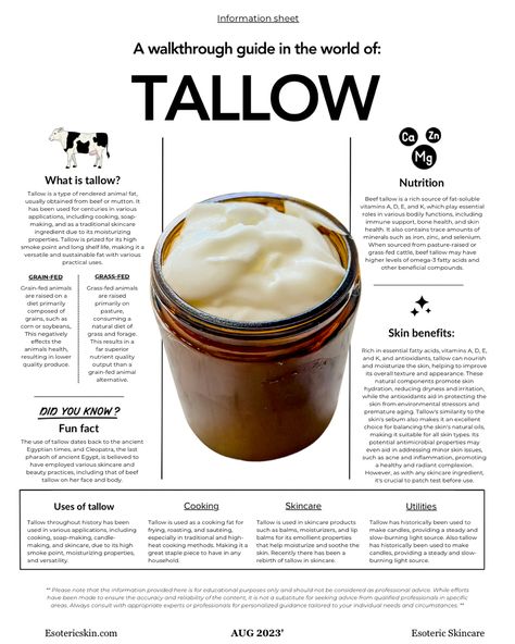 Beef Tallow For Hair, Beef Tallow For Acne, Beef Tallow Skin Benefits, Diy Beef Tallow Face Cream, Beef Tallow Benefits For Skin, Beef Tallow Skin Care, Tallow Benefits Skin Care, Beef Fat Uses, Beef Tallow Benefits