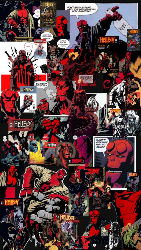 Hellboy Wallpaper, Hellboy Comic, Comic Wallpaper, Jim Lee Art, Really Good Comebacks, Graphic Novel Art, Good Comebacks, Aesthetic Videos For Edits Love, Superhero Art