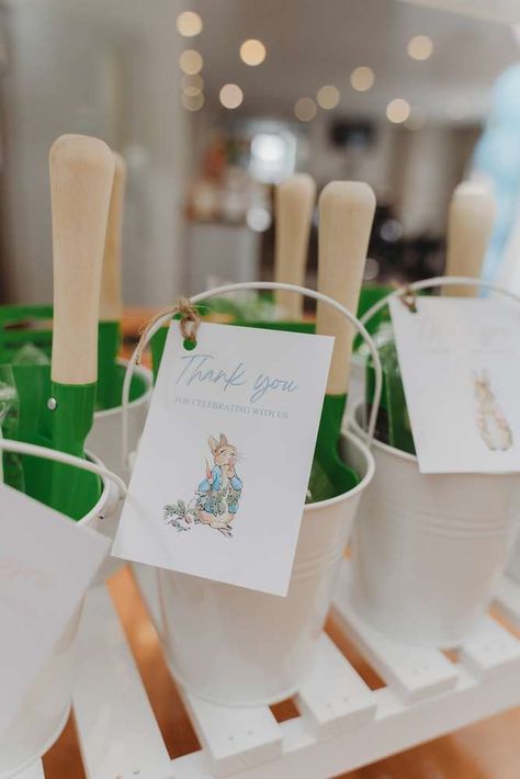 Peter Rabbit Garden, Peter Rabbit Theme Party, Bunny Baby Shower Theme, Toddler Party Favors, Vintage Peter Rabbit, Garden Baby Shower Theme, Peter Rabbit Cake, Peter Rabbit Birthday, Peter Rabbit Party