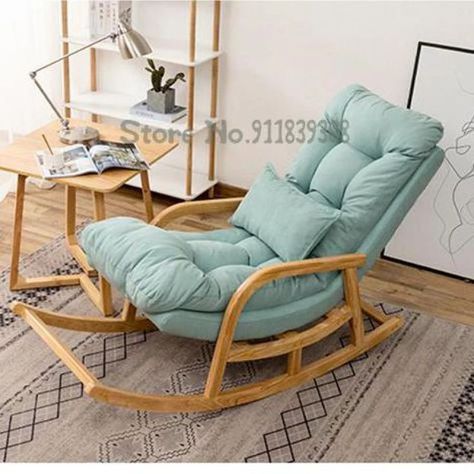 Rocking Chair Wood, Wood Magic, Rocking Armchair, Wooden Rocking Chairs, Wood Rocking Chair, Living Room Balcony, Rocker Chairs, Chair Wood, Lazy Sofa