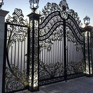 Pergola Plans Roofs, Front Gate Design, Entrance Gates Design, Iron Gate Design, Metal Gates, Main Gate Design, Steel Gate, Door Gate Design, House Gate Design