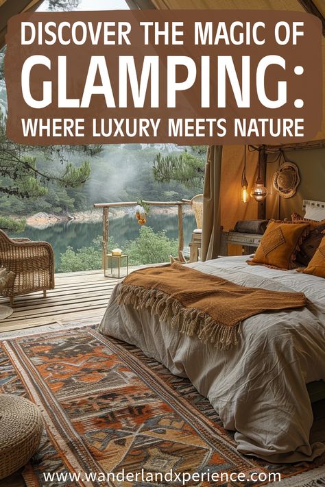 Uncover the enchanting world of glamping and learn how it combines the best of both worlds - unmatched comfort and a deep connection with nature. From luxurious amenities to diverse outdoor adventures, find out how glamping can help you create unforgettable memories with your loved ones. Click now to choose the perfect glamping destination for your next getaway! Glamping Tents Ideas, Glamping Layout, Glamping Set Up, Luxury Glamping Ideas, Dog Zip Line, Dog Hiking Gear, Glamping Luxury, Dog Camping Gear, Glamping Inspiration