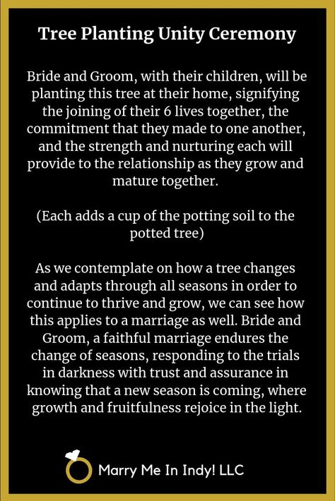 Tree Unity Ceremony Wording, Tree Planting Unity Ceremony Script, Plant Ceremony Wedding, Wedding Unity Tree, Tree Planting Ceremony, Unity Ceremony Ideas, Wedding Brainstorming, Unity Ideas, Ceremony Script