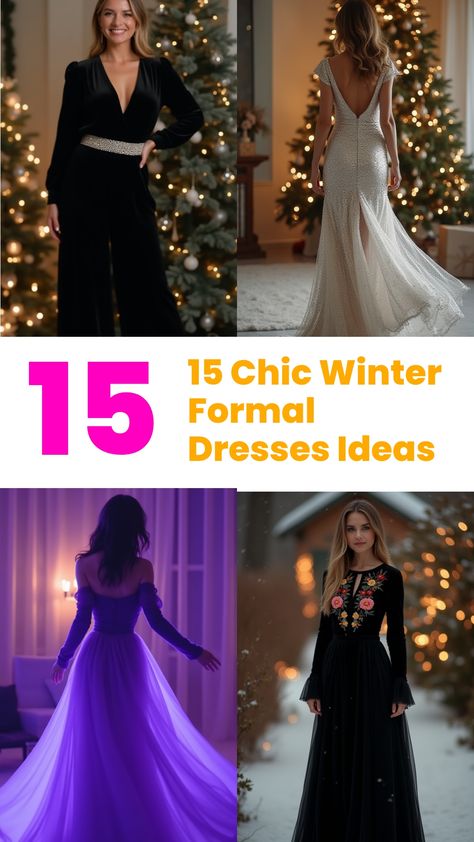 15 Chic Winter Formal Dresses Ideas Formal Dresses Ideas, Church Outfit Winter, Winter Outfits For School, Winter Formal Dresses, Off Shoulder Gown, Winter Formal, Black Gown, Church Outfits, Dresses Ideas