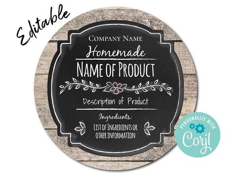 Etsy :: Your place to buy and sell all things handmade Chapstick Labels, Label Produk, Custom Label Design, Lip Balm Labels, Customizable Labels, Homemade Stickers, Soap Labels, Circle Labels, Soap Favors