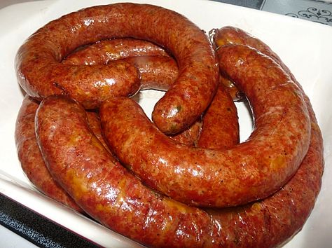 Venison Jalapeno Cheese Sausage | Griffin' s Grub Venison Sausage Recipes, Hungarian Sausage, Summer Sausage Recipes, Venison Sausage, Sausage Making Recipes, Home Made Sausage, Homemade Sausage Recipes, Smoked Sausage Recipes, Deer Recipes