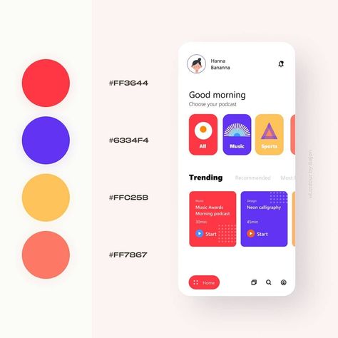 App Color Scheme, Education Color Palette, Ui Design Color Palette, App Color Palette, Ui Color Palette, Moodboard App, Sales App, Ui Color, Ux App Design