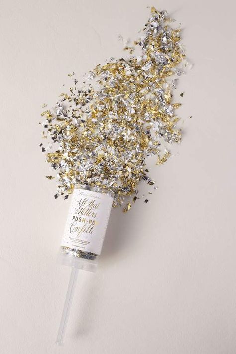 All That Glitters Push-Pop Confetti Anthropologie Bridal, Rose Gold Letter Balloons, Confetti Wedding, Push Pop, Bridesmaid Dresses Formal, Unique Wedding Decor, Push Pops, Anthropologie Wedding, Gowns Bridesmaid