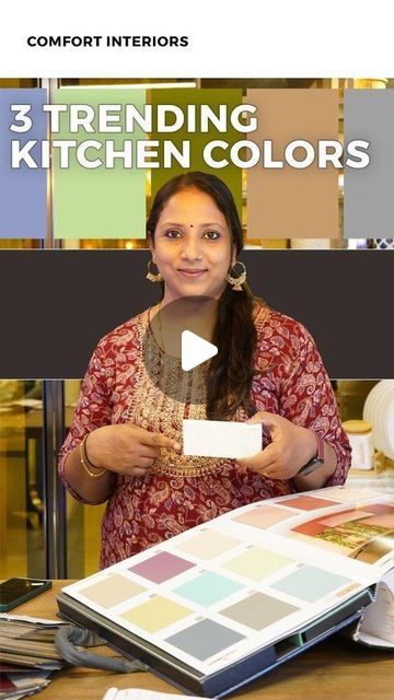 Comfort Interiors on Instagram: "Part - 2 kitchen colour suggestions for white countertop. . From classic to contemporary these kitchen colors will transform your space!, Here are three trending kitchen colours with white countertop. . Which of these kitchen colors is your fave? 💖🍽️ #KitchenTrends" . PASTEL BLUE STEEL AND PISTA GREEN BRAZILIAN SAND FROSTY WHITE . Design your kitchen according to your customisation with us @comfortinteriorss, We are here to make your dream home come true 🏡 . For enquiry contact - 📞9962213107 DM us for more information . 📍 Showroom location - Comfort interiors OMR, Karapakkam . Follow us for more updates about our projects and reels . . #interiordesign #interiores #modularkitchen #bestcolor #kitchencolours #colourcombination #mordenkitchen #classickitch Kitchen With Olive Green Cabinets, Pista Green Kitchen Design, Kitchen Interior Pastel Color, Sand Colour Kitchen, Kitchen Colours Combinations, Kitchen Sanmaika Colour, Pista Green Combination Colours, Pastel Colour Kitchen Ideas, Pastel Colour Kitchen