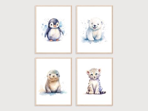 Arctic Nursery Theme, Arctic Nursery, Nursery Stories, Daycare Decor, Baby Wall Decor, Cute Nursery, Baby Room Inspiration, Art Mignon, Nursery Organization