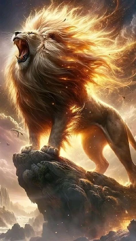 Fire Lion, Lion Live Wallpaper, Lion Artwork, Lion Photography, Lions Photos, Iphone Art, Lion Wallpaper, Lion Images, Big Cats Art