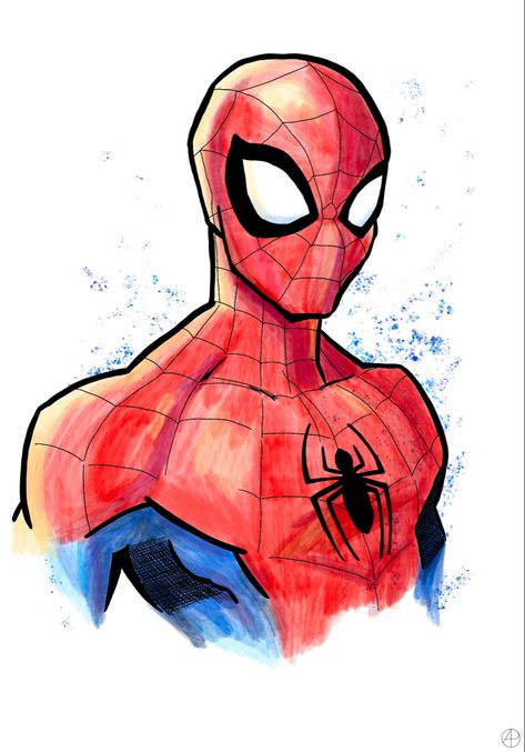 Spectacular Spiderman, Marvel Art Drawings, Drawing Superheroes, Spiderman Drawing, Spiderman Art Sketch, Naruto Sketch Drawing, Procreate Drawing, Marvel Drawings, Spectacular Spider Man