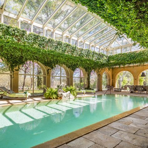 CHATEAU DE SANNES - Only Provence Indoor Swimming Pool Design, Piscina Interior, Indoor Pools, Indoor Swimming Pool, Basement Pool, Dream Pools, Indoor Swimming, Indoor Swimming Pools, Swimming Pool Designs