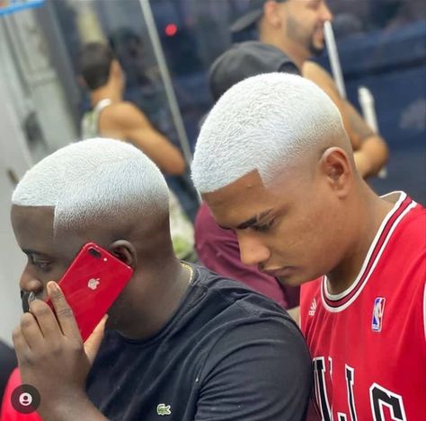 Bleach Hair Men, Platinum Blonde Hair Men, Afro Fade Haircut, Bleached Hair Men, Waves Hairstyle Men, Men Fade Haircut Short, Fade Haircut Styles, Afro Hairstyles Men, Afro Fade