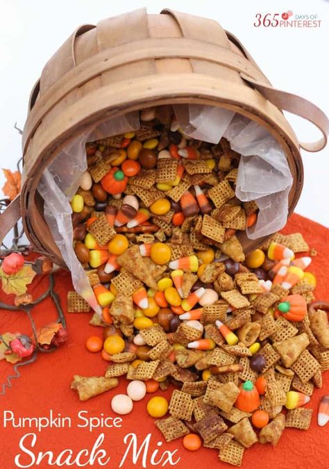 Pumpkin Spice Snack Mix | Sweet and Salty Chex Mix | Simple&Seasonal Pumpkin Spice Snack Mix, Pumpkin Spice Snack, Sweet Chex Mix, Sweet Chex, Fall Snack Mixes, Chex Mix Recipes, Fall Snacks, Snack Mix Recipes, Chex Mix