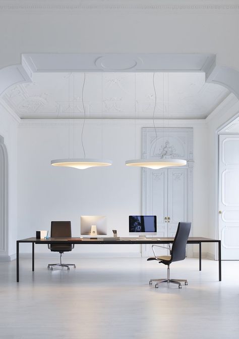 Luceplan Lighting, Pendant Lamp Design, Design Blogs, Office Lighting, Design Del Prodotto, Organic Design, Suspension Lamp, Office Interior Design, Modern Office