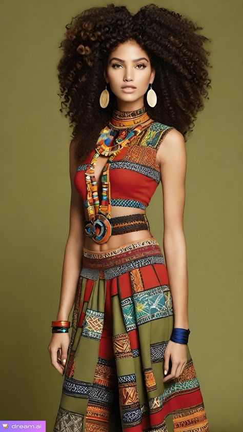 Ivorian Traditional Clothes, Brazilian Outfits Traditional, Puerto Rican Culture Outfits, Kwanzaa Outfits, Afro Boho Fashion, Medieval Clothing Women, Kenyan Fashion, Afrocentric Clothing, Caribbean Fashion