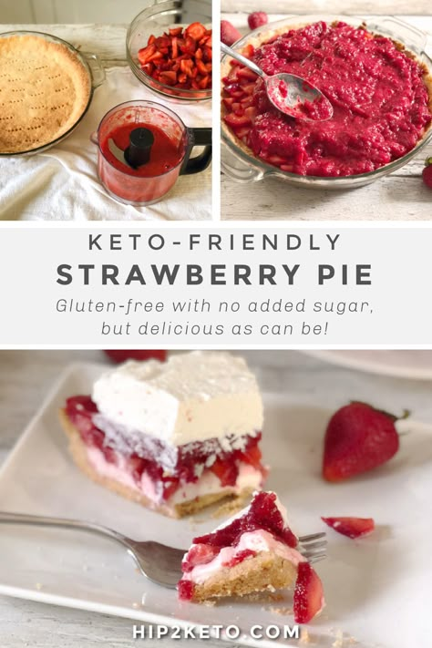 Sugar Free Strawberry Pie, Sugarfree Dessert, Keto Pies, Keto Pie, Fresh Strawberry Recipes, Sugar Free Baking, Sugar Free Recipes Desserts, Thm Desserts, Low Carb Life