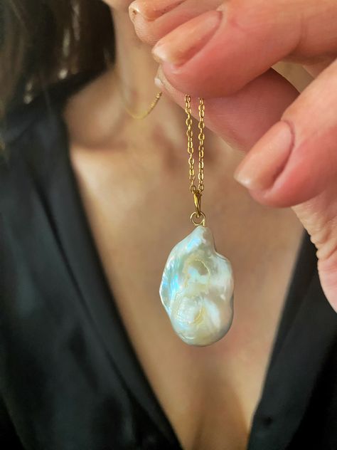 Baroque Pearl Pendant, Pearl Charm Necklace, Large Pendant Necklace, Necklace Bridal, Baroque Pearl Necklace, Necklace Pearl, Pearl Pendant Necklace, Pearl Charms, Chunky Necklace