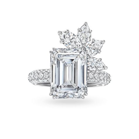 Harry Winston Engagement Ring Emerald, Harry Winston Engagement, Harry Winston Jewelry, Harry Winston Diamond, Rare Diamond, Emerald Cut Diamond Engagement Ring, Emerald Cut Engagement, Emerald Cut Rings, Emerald Engagement Ring Cut