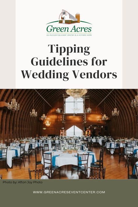 Planning a wedding and wondering about tipping guidelines for various vendors? Here are some friendly suggestions to help show appreciation for all their hard work on your special day! Wedding Tips For Vendors, Planner Tips, Show Appreciation, Planning A Wedding, Hair And Makeup Artist, Event Center, Expressing Gratitude, Barn Style, Plan Your Wedding