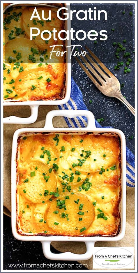 Single Serving Scalloped Potatoes, Au Gratin Potatoes For Two, Healthy Au Gratin Potatoes, Potatoes Au Gratin For Two, Small Batch Of Scalloped Potatoes, Scallop Potatoes For Two, Potatoes For 2 Recipes For, Small Scalloped Potatoes, Potato Augratin Easy