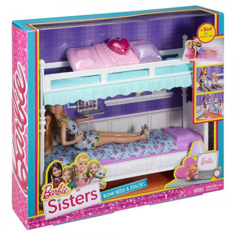 55+ Barbie Sisters Bunk Bed and Stacie Doll - organization Ideas for Small Bedrooms Check more at http://www.closetreader.com/barbie-sisters-bunk-bed-and-stacie-doll/ Barbie Doll Bed, Stacie Doll, Doll Bunk Beds, Matching Slippers, Barbie House Furniture, Diy Barbie House, Barbie Playsets, Baby Barbie, Cool Accessories