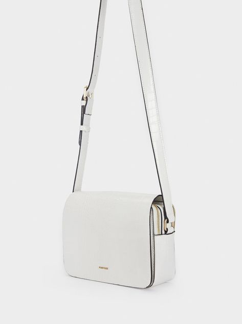 White Side Bag, Sling Bag Aesthetic, White Sling Bag, Serafina Falcone, Twisted Pride, Camorra Chronicles, Side Purses, White Crossbody Bag, White Shoulder Bag