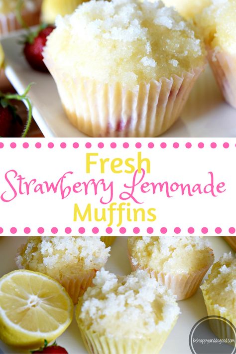 Fresh Strawberry Lemonade, Fresh Strawberry Recipes, Simple Muffin Recipe, Strawberry Muffins, Lemon Muffins, Seasonal Fruit, Homemade Muffins, Breakfast Sweets, Baking Muffins