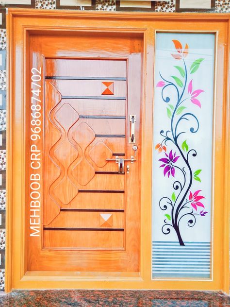 Main Door Window Glass Design Entrance, Front Net Door Design Wood, Main Door Glass Design Entrance, Main Door Window Glass Design, Main Door Glass Design, Main Door Lock, Floral Illustration Vintage, Balcony Glass Design, Window Glass Design