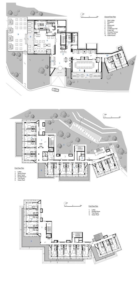 Mountain Hotel Architecture Plan, Mountain Resort Design Plan Layout, Resort Administration Floor Plan, Hotel Plans Architecture Projects, Resort Plans Architecture, Lobby Resort Design, Resort Admin Block Plan, Resort Hotel Design Architecture Plan, Hotels Floor Plans