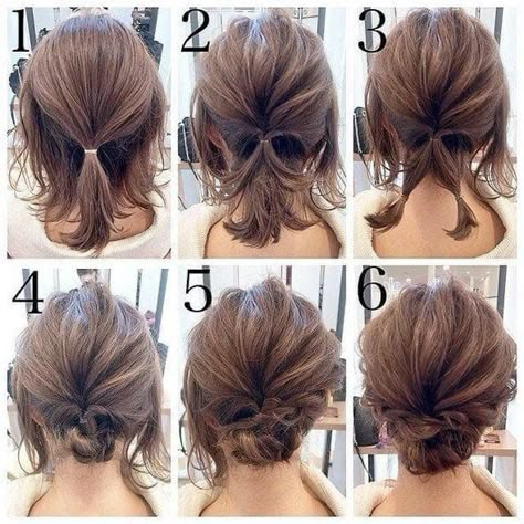 Easy Hair Updos, Up Dos For Medium Hair, Medium Short Hair, Hair 2018, Summer Hairstyles For Medium Hair, Peinados Fáciles Para Cabello Corto, Short Wedding Hair, Penteado Cabelo Curto, Bridesmaid Hairstyles