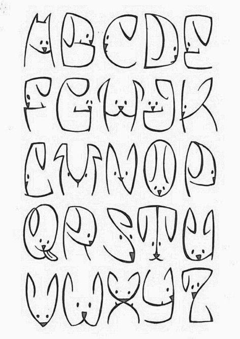 Hand Lettering Alphabet Fonts, Alfabet Font, Lettering Styles Alphabet, Alfabet Letters, Alphabet Fonts, Hand Lettering Art, Hand Lettering Fonts, Hand Lettering Alphabet, Lettering Alphabet Fonts