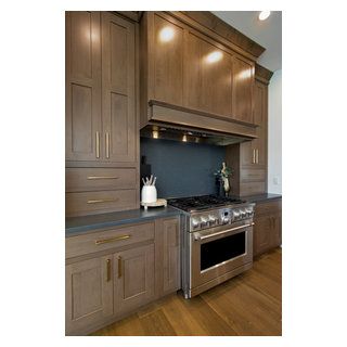 Slab Backsplash, Rustic Luxury, Soapstone Countertops, Wall Cabinets, Transitional Kitchen, Oak Floors, Wall Cabinet, Backsplash, Wisconsin