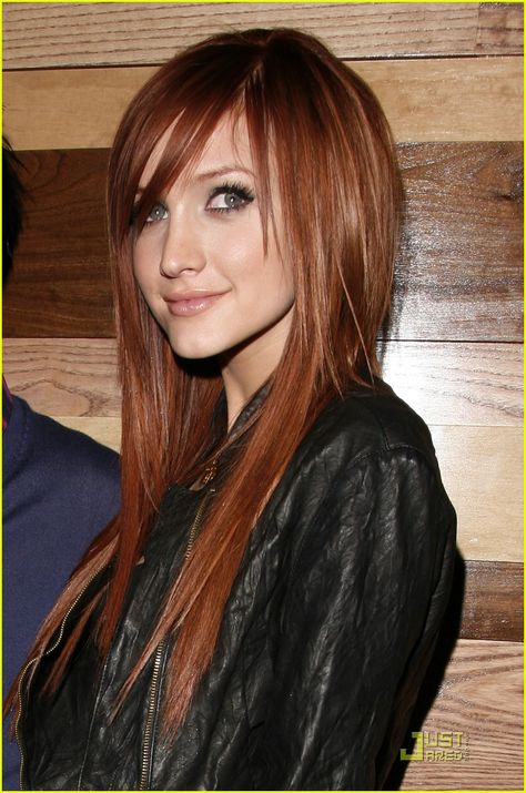 Cute Hairstyles For Long Hair, Shaggy Haircuts, Ashlee Simpson, Choppy Hair, Long Red Hair, Hair With Bangs, Long Hair With Bangs, Trendy Haircuts, Hair Color And Cut