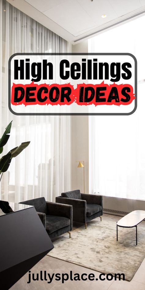 High Ceilings decor ideas High Ceiling Landing Ideas, High Ceiling Drapes, 12ft Ceilings Living Room, Decorating High Ceilings Living Room, How To Decorate High Ceilings Walls, Living Room Light Fixtures High Ceilings, 12 Foot Ceilings Living Room, How To Decorate Tall Walls High Ceilings, Tall Ceiling Living Room Decor