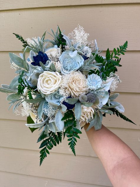 Light Blue Bridal Bouquet, Cute Bouquets, Turquoise Wedding Bouquets, Hoco Bouquet, Hoco Flowers, Medium Bouquet, Corsages Wedding, Blue Bridal Bouquet, Senior Hoco