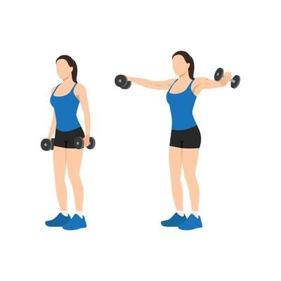 Squats Exercise, Curl Exercise, Push Workout, Goblet Squat, Squat Workout, Flat Vector Illustration, Bicep Curls, Flat Vector, Fitness Workout