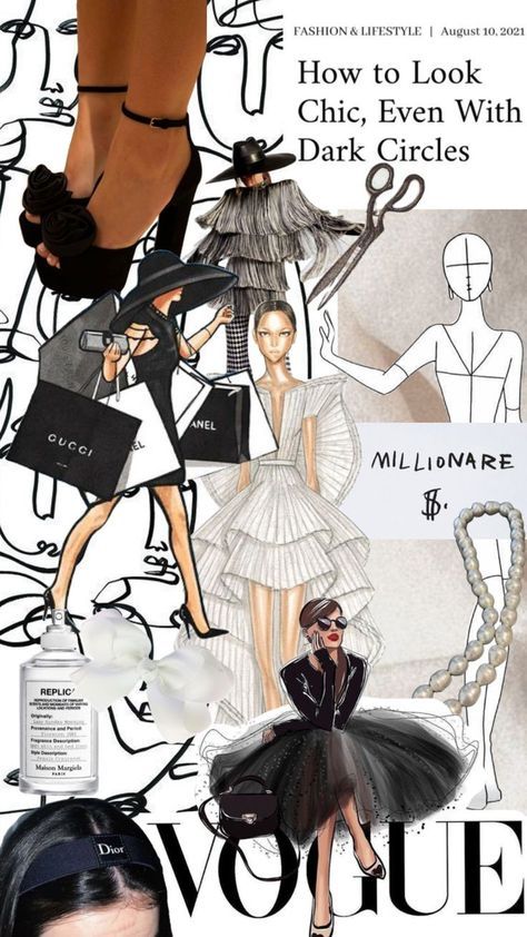 Mood Board Illustration, Fashion Design Mood Board, Collage Fashion Illustration, Fashion Design Inspiration Board, Mood Board Fashion Inspiration, Fashion Is Art, Fashion Sketchbook Inspiration, Fashion Presentation, Fashion Dream Job