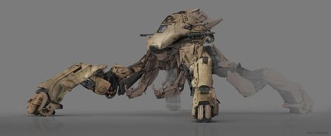 ArtStation - Walking Tank, Eric Cassels Walking Tank, Mecha Tanks, Rwby Oc, Robot Sketch, Drone Design, Fiction Idea, Power Armor, Alien Creatures, Sci Fi Books